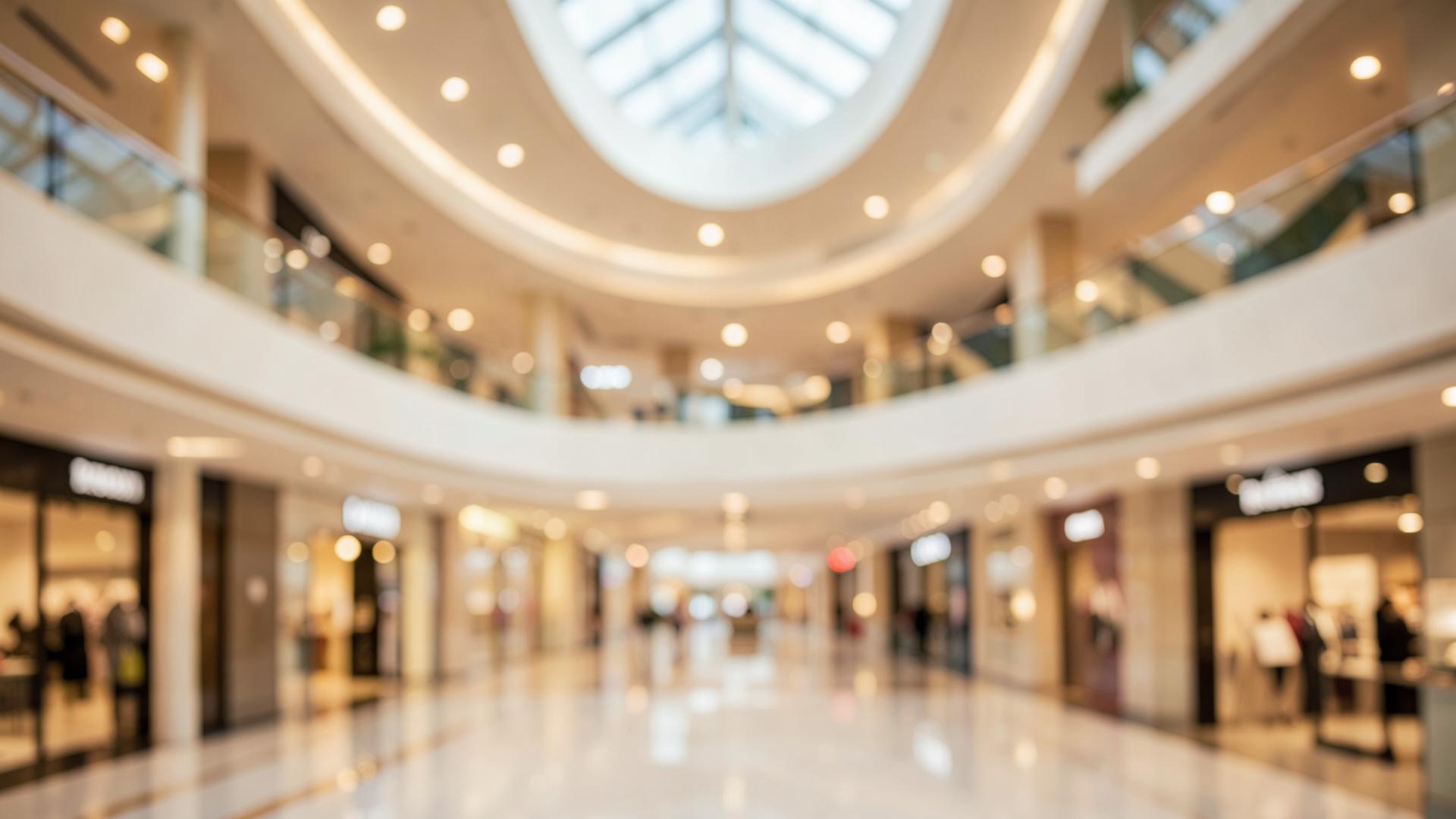 Wnętrze nowoczesnej galerii handlowej
